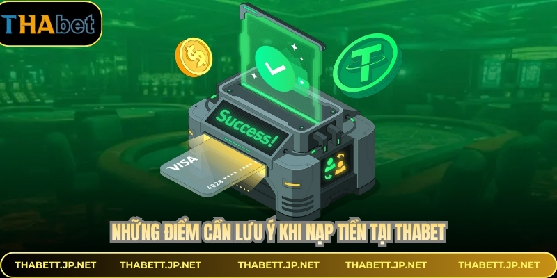 Những điểm cần lưu ý khi nạp tiền tại THABET